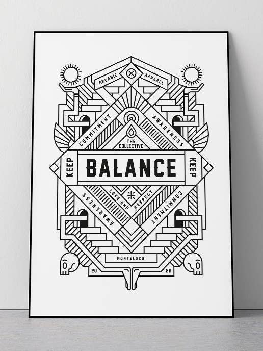 Impressão artística Keep Balance por atacado de The Collective Way