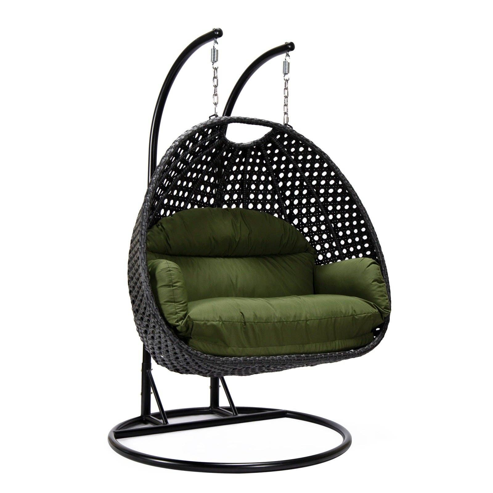 LeisureMod - Wholesale Egg Chair - Mendoza 2-Person Wicker Hanging Egg Swing Chair1