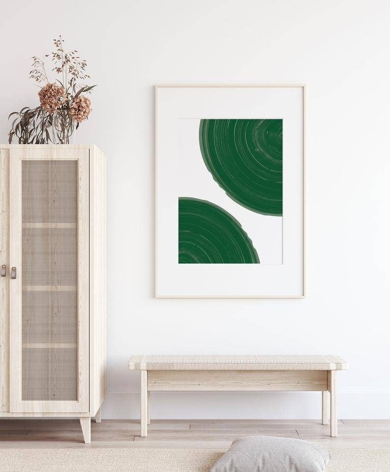 Sara Cristina Design - Wholesale Art Print - Dark Green Cirles5