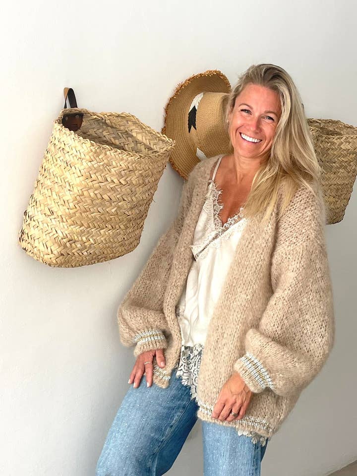 Gybizia - Wholesale Cardigan - Women's - Princess Mohair Cardigan Sand0