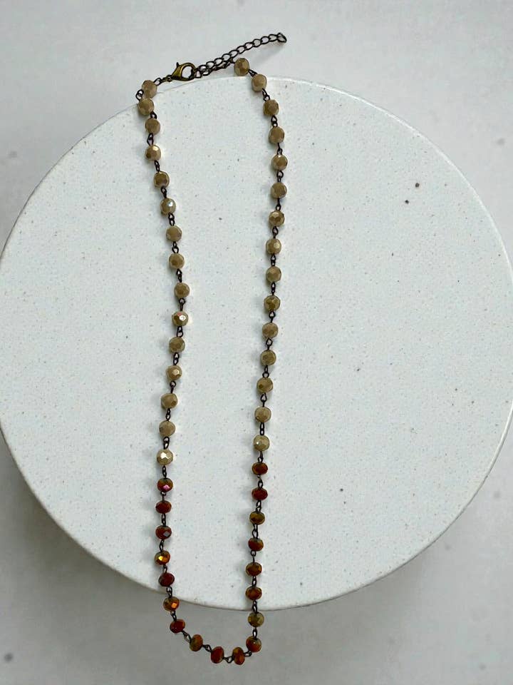 24 “ Transiciones de marfil neutro castaño Collar para venta al por mayor de Ava Capri