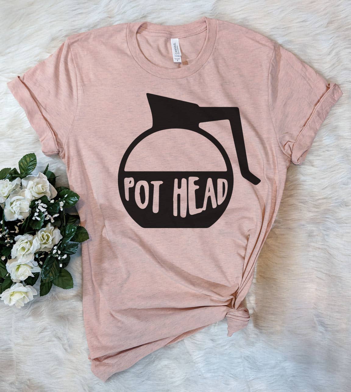 House Of Rodan – Großhandel T-Shirt (Grafikdruck) – Unisex – Pot Head Pothead T-Shirt Coffee Lustiges Sassy Cute Pot1