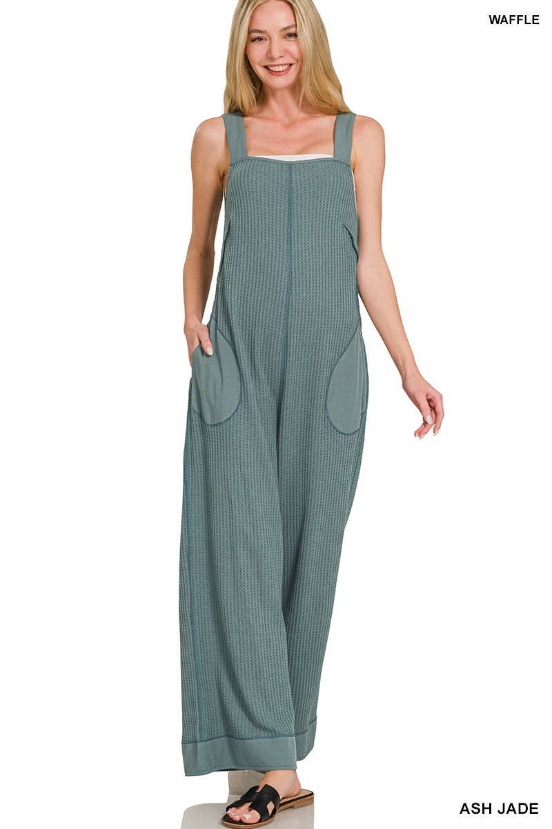 Vanilla Monkey - Wholesale Jumpsuit - Dames - Gebreide Wafel Wijde Pijpen Overall0