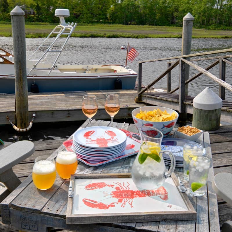 Fish Aye Trading - Wholesale Serving Tray - Lobster Melamine Food Serving Tray | Ocean-Inspired1