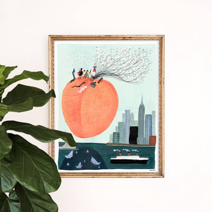 Póster artístico de Giclée «James & The Giant Peach» para venta al por mayor de On Lane Avenue