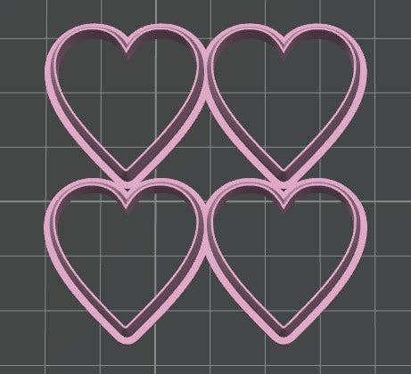 CaliLu Clay Co. - Wholesale Cookie Cutter - Heart Multi Cookie Cutter / Polymer Clay Cutter2