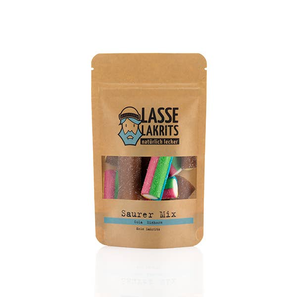 LASSE LAKRITS - natürlich lecker - Wholesale Gummy - Saurer-Mix Mini Cola Unicorn 135g0