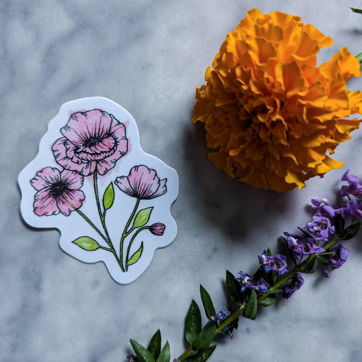Kallos Ink - Wholesale Sticker - Poppy Sticker1