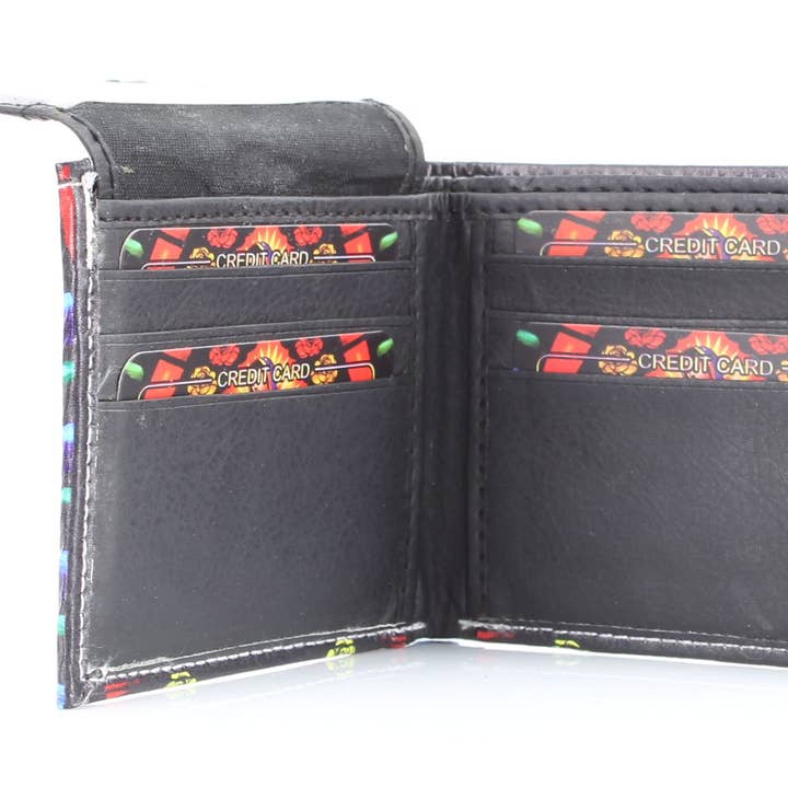 Leather Impressions Inc - Wholesale Wallet - Women's - Lady Guadalupe Roses Vegan Leather Bifold with Gift Box1