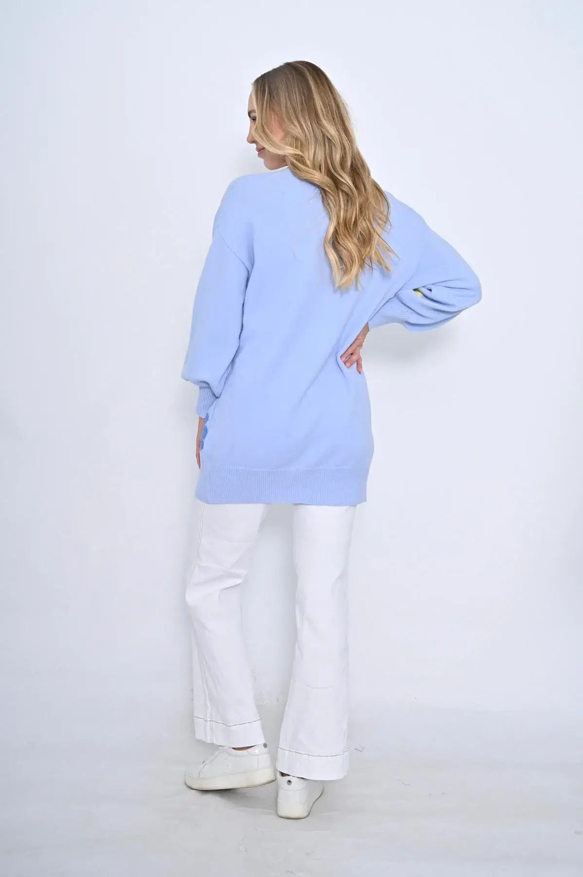 Stellino - Venta al por mayor Cárdigan - Mujer - Cardi de punto Daisy Love | Azul5