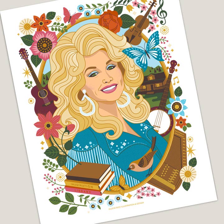 Lucie Rice Illustration and Design - Wholesale Art Print - Dolly Portrait0