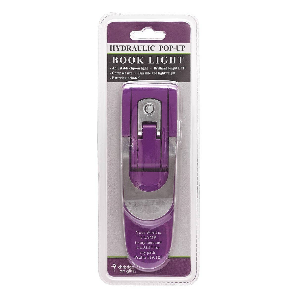 Christian Art Gifts - Wholesale Booklight - Book Light Purple Your Word is a Lamp Ps. 119:1051