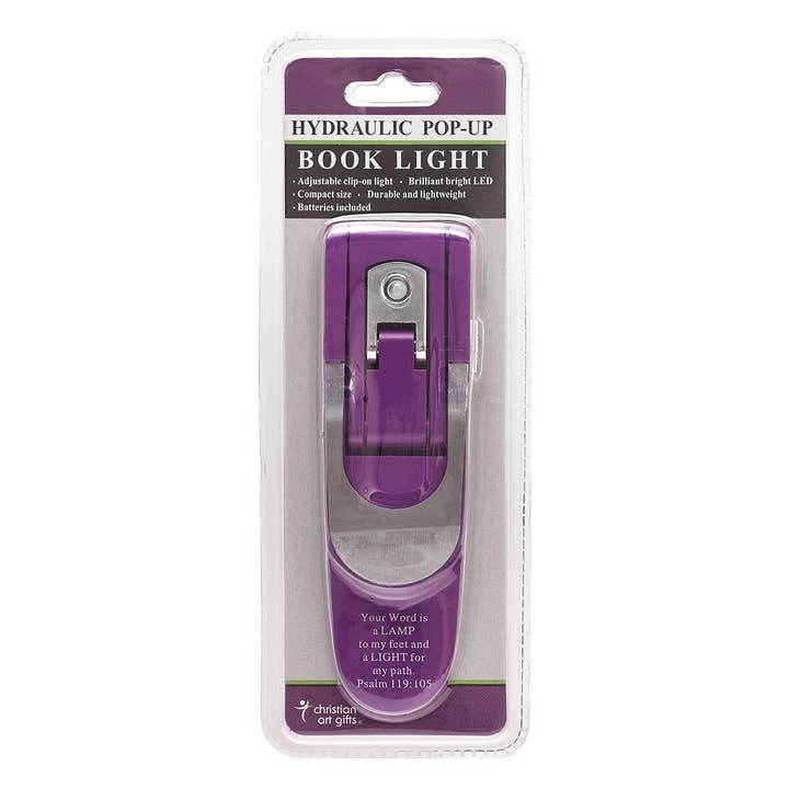 Christian Art Gifts - Wholesale Booklight - Book Light Purple Your Word is a Lamp Ps. 119:1051