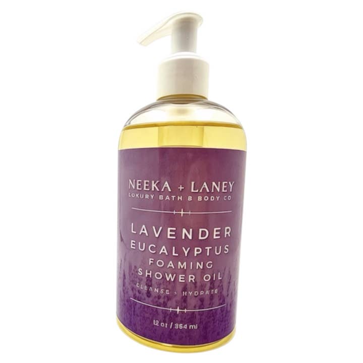 NEEKA + LANEY FOAMING SHOWER OIL - LAVENDER EUCALYPTUS for wholesale by NEEKA + LANEY