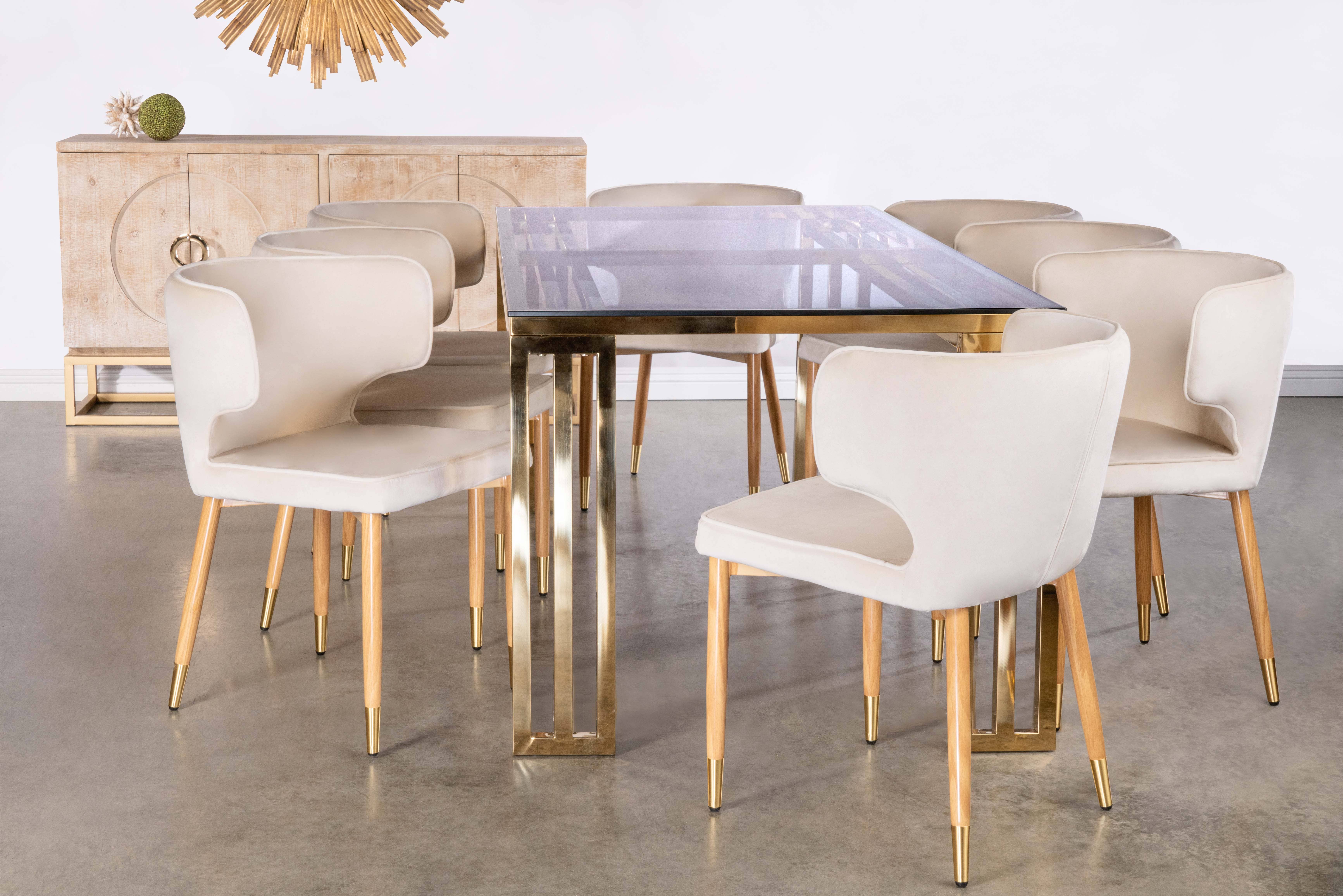 Statements by J - Wholesale Chair - Kayla Curved Upholstered Velvet  Dining Chair13