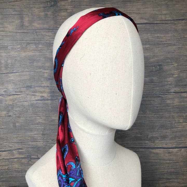 Paisley Cigano Vermelho e Turquesa por atacado de MT Wild Rags