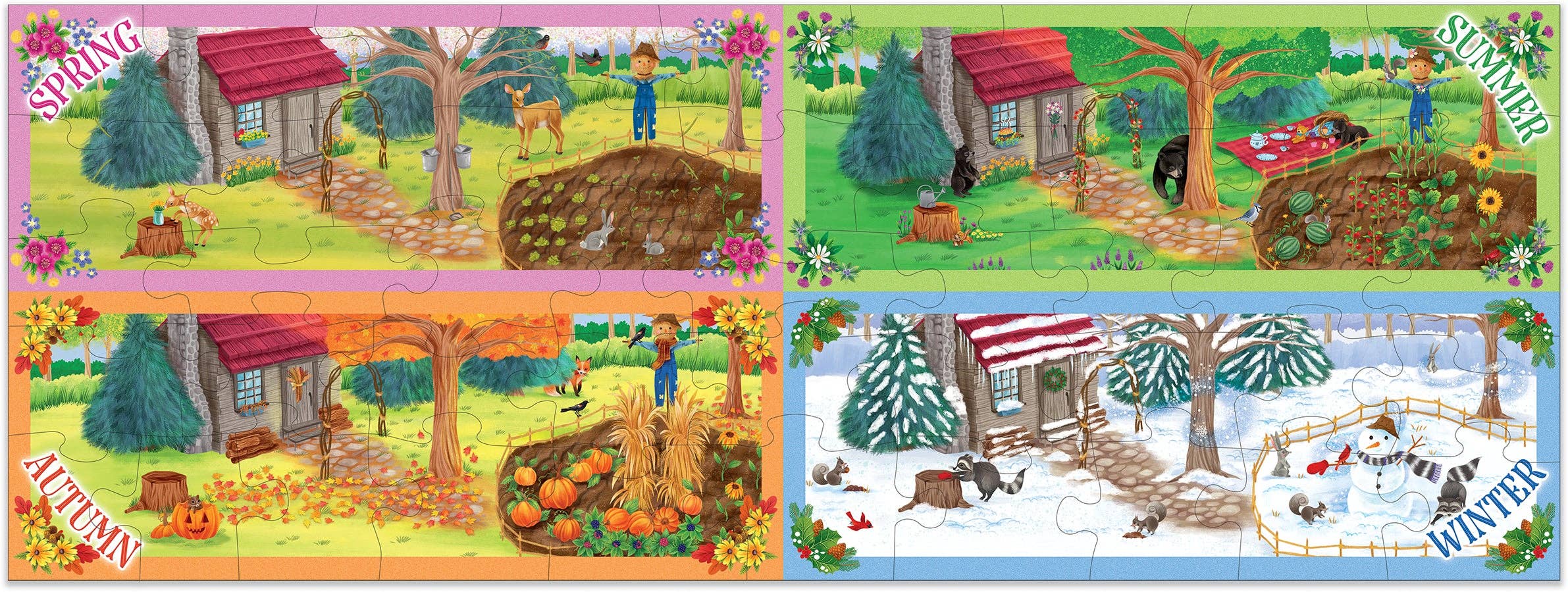 Cottage Door Press - Wholesale Puzzle - Kids - Four Seasons 46 Piece Kids Floor Puzzle1