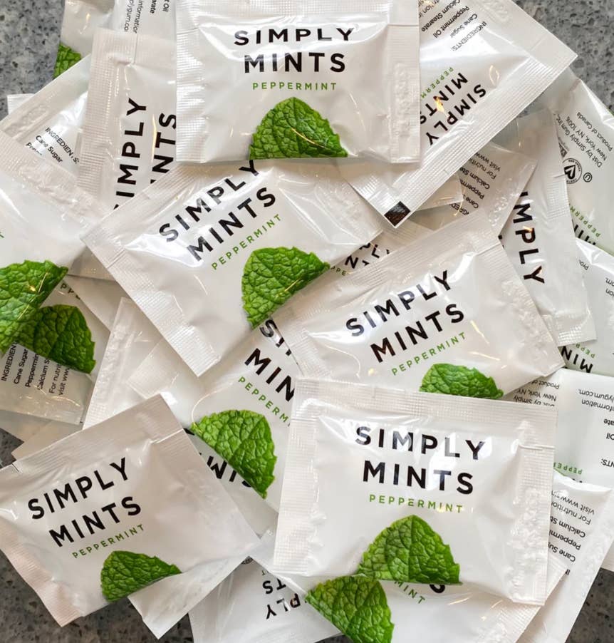Simply Gum - Wholesale Mints - Peppermint Individually Wrapped Mints – 500 CT Master Case