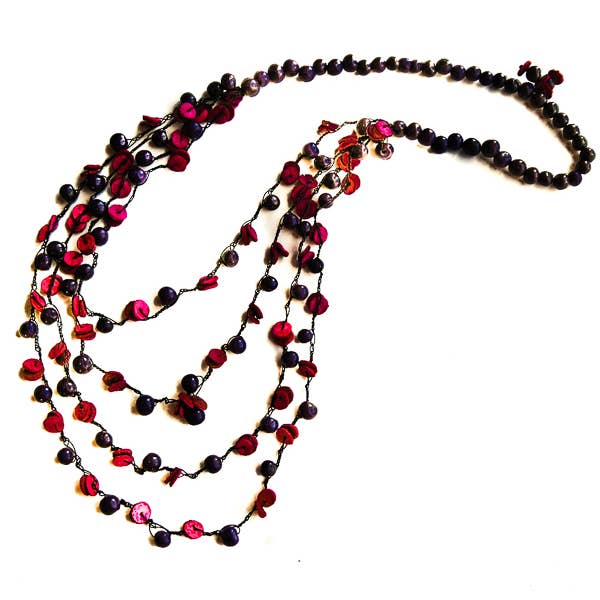 Artyfactos - Wholesale Beaded/Pearl Necklace - Bogota Orange Peel Necklace