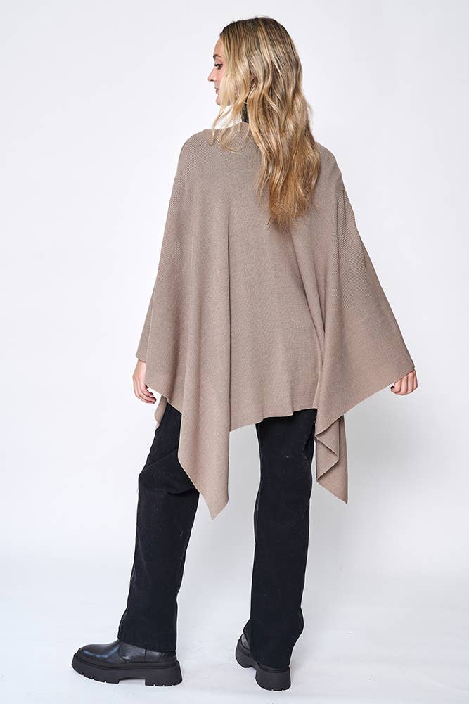 Hana - Venta al por mayor Poncho - Mujer - Ruana sólida con correa para el hombro67