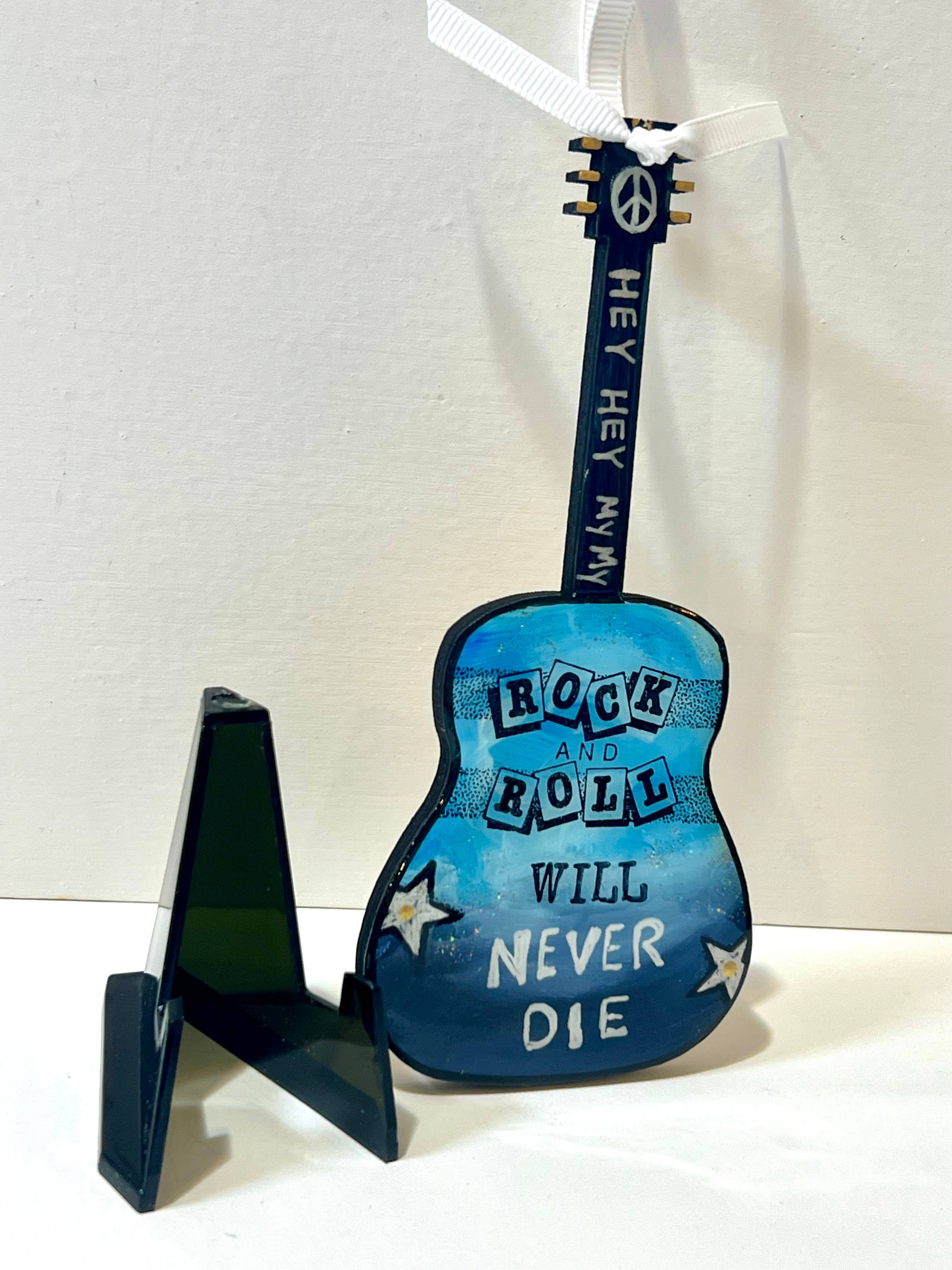 Clever Clogs Art - Wholesale Ornament - Rock and Roll Will Never Die, Neil Young, ornament 3