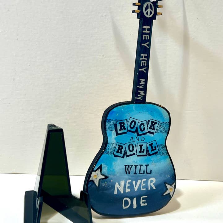 Clever Clogs Art - Wholesale Ornament - Rock and Roll Will Never Die, Neil Young, ornament 3