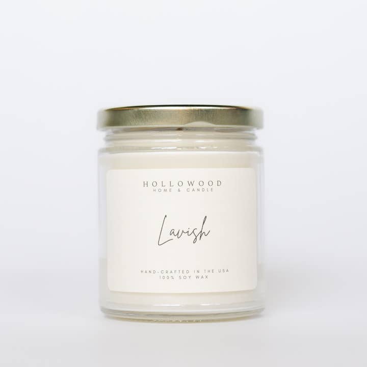 Hollowood Home and Candle - Wholesale Jar/Filled Candle - LAVISH | SPRING | 8-OUNCE CANDLE
