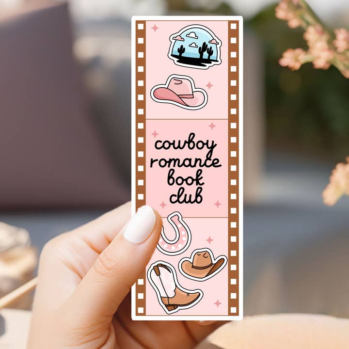 Cowboy Romance Book Club Film Sticker for wholesale by Market by Mari