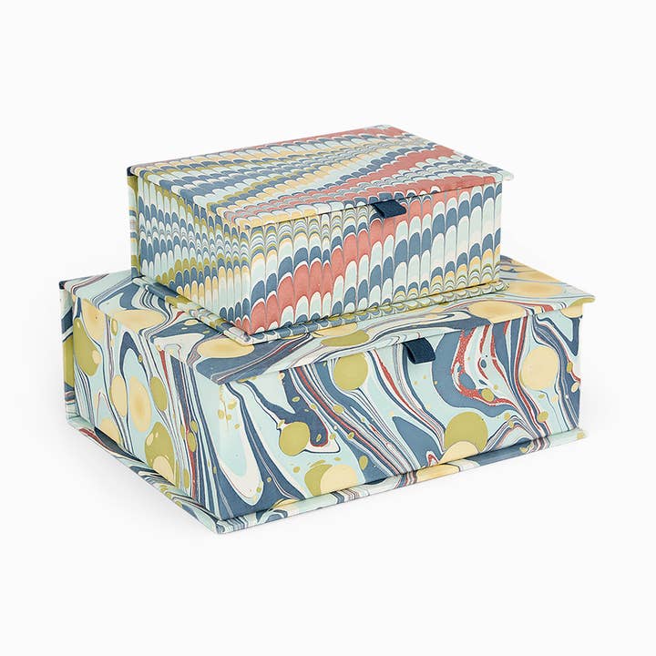 MARBLED KEEPSAKE BOX - OCEAN MOUNTAIN & PEBBLE for wholesale by Craft Boat