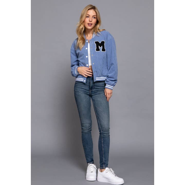 Paperdoll - Wholesale Varsity/Baseball Jacket - Women's - LONG SLV CODUROY VARSITY JACKET4