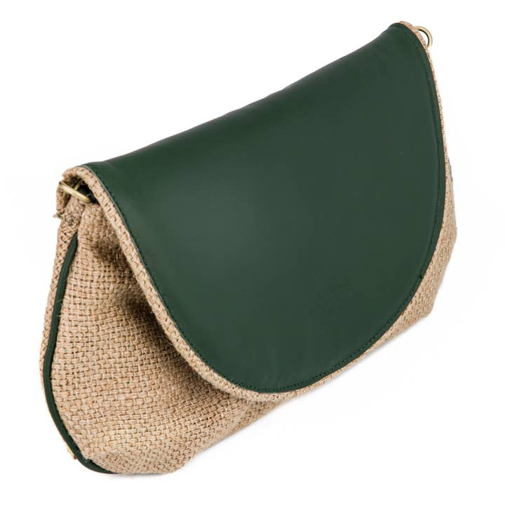 Sac à bandoulière en toile de jute pour la vente par flowers & leaves