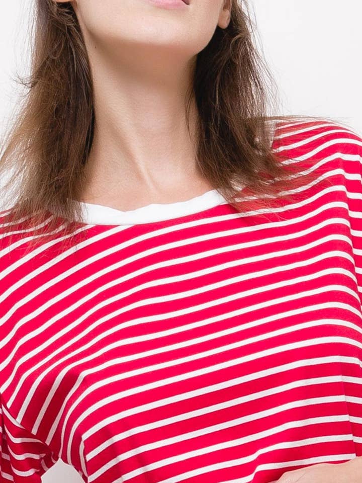 MILLARIA short-sleeved sailor t-shirt red for wholesale by MACMAX