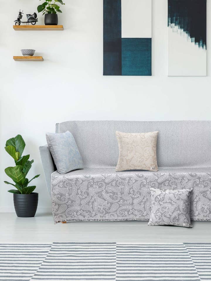 Sofa Throw Rococo Grey for wholesale by MADI