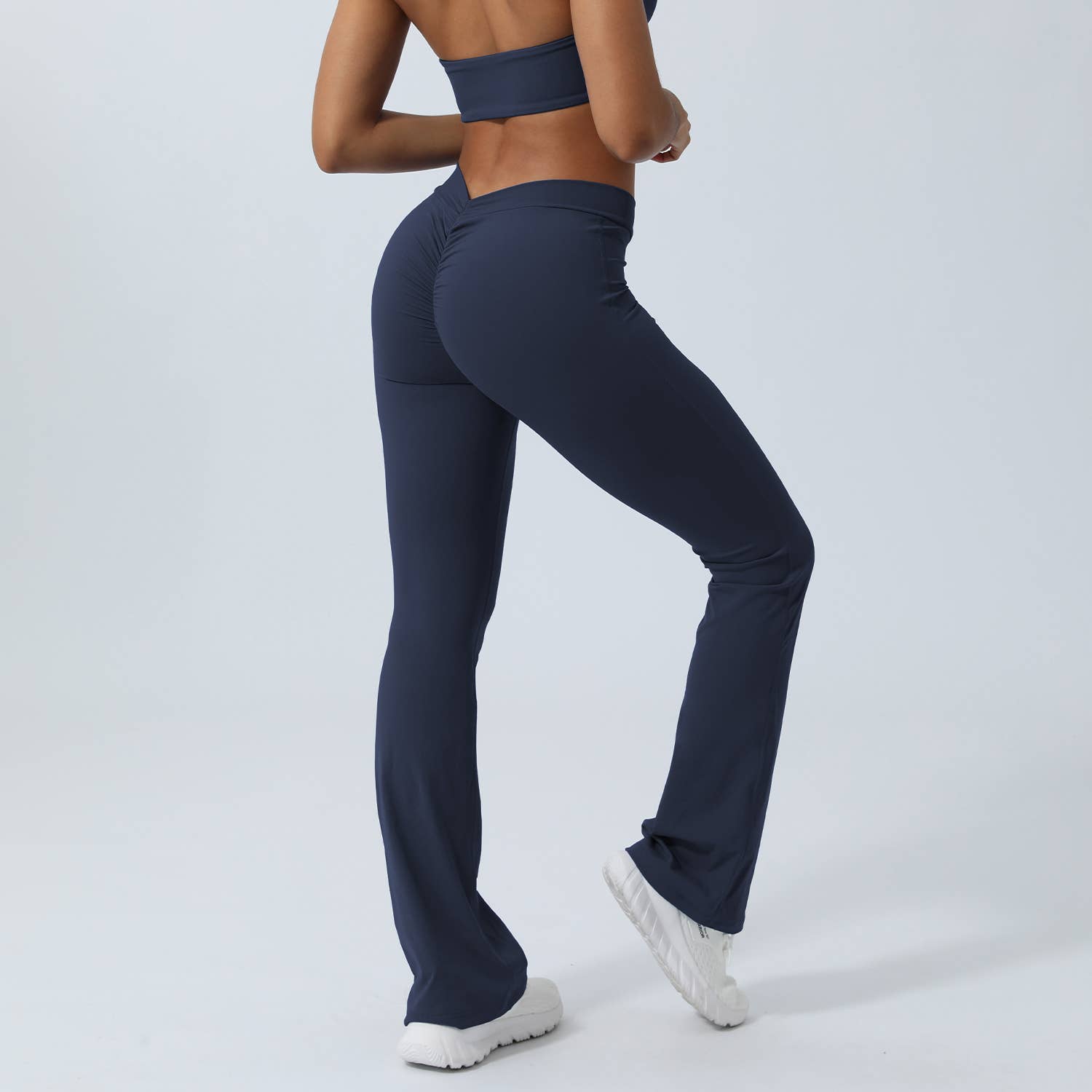 Sodalemon - Vente Pantalon de sport – femme - Legging de yoga pour femme à taille croisée et jambes évasées6