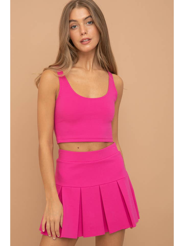 freeme - Wholesale Athletic Skirt - Women's - SUPER STRETCHY PONTE MINI TENNIS SKIRT(ST#FRSK1126N)