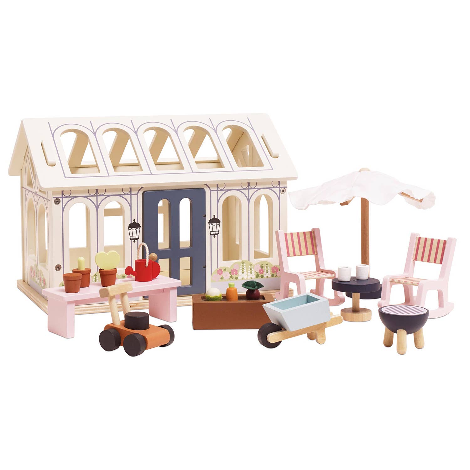 Le Toy Van - Wholesale Doll Accessory Kit - Kids - Conservatory Playset for Dollhouse ME12000