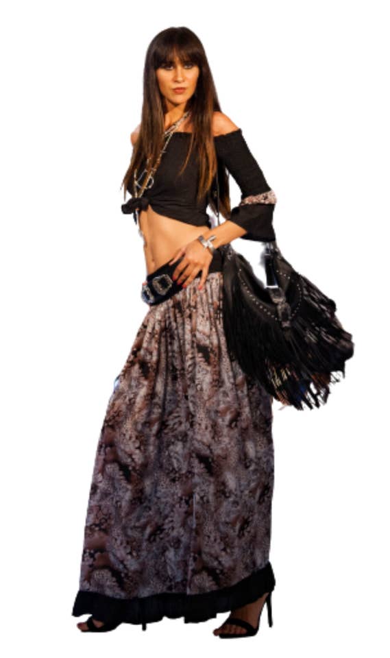 Scalzi & Pareati – Großhandel Rock – Damen – Gypsy-Rock mit Animal-Print1