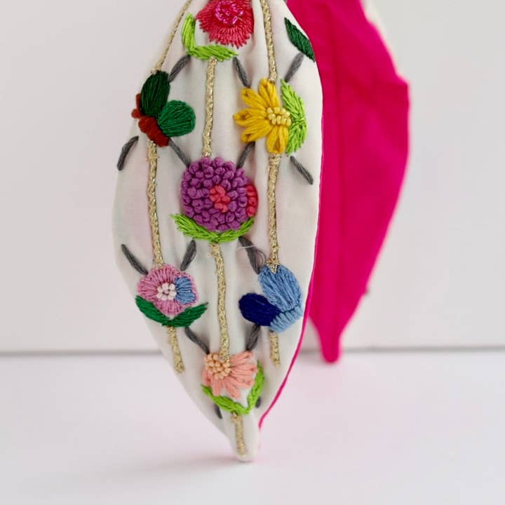Meadow Bloom Adjustable Headband for wholesale by Pria Handmade Accessories