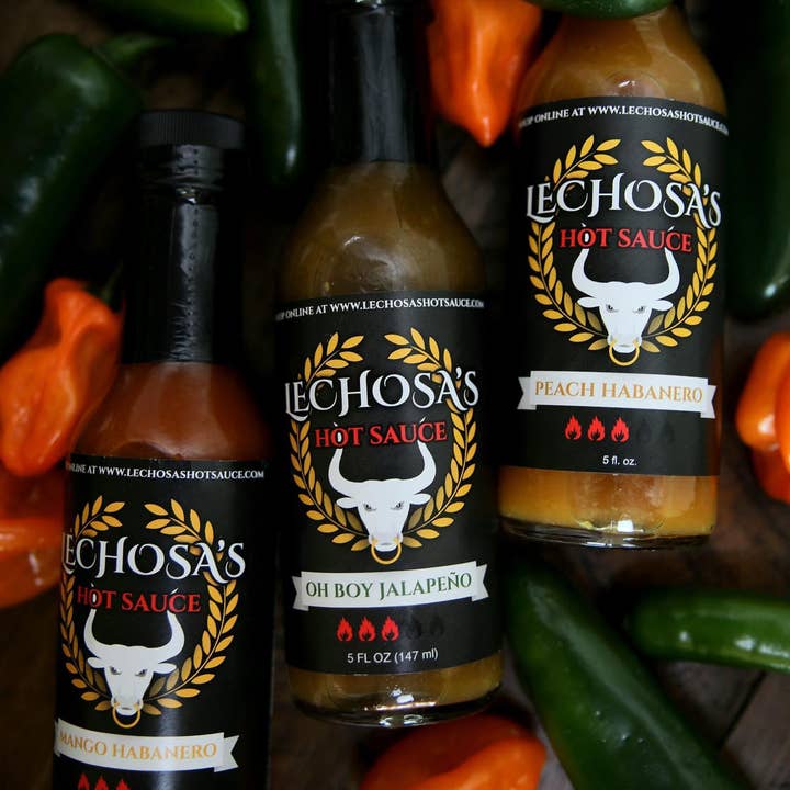 Lechosa’s Taco/Hot Sauces – Großhandel Scharfe Soße – Lechosa Mango Habanero Scharfe Soße 5 oz.