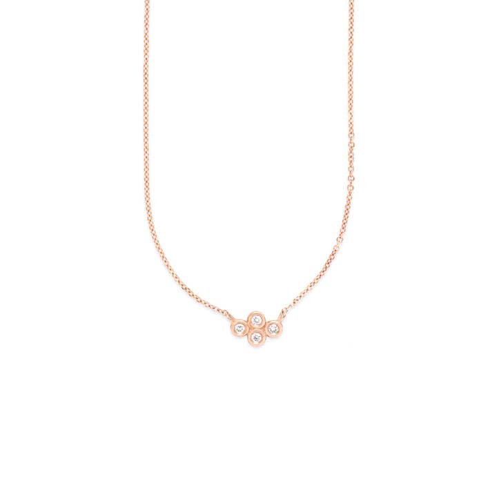 Colar EDN175A four seasons, diamantes 0,04ct por atacado de Eikosi Dyo