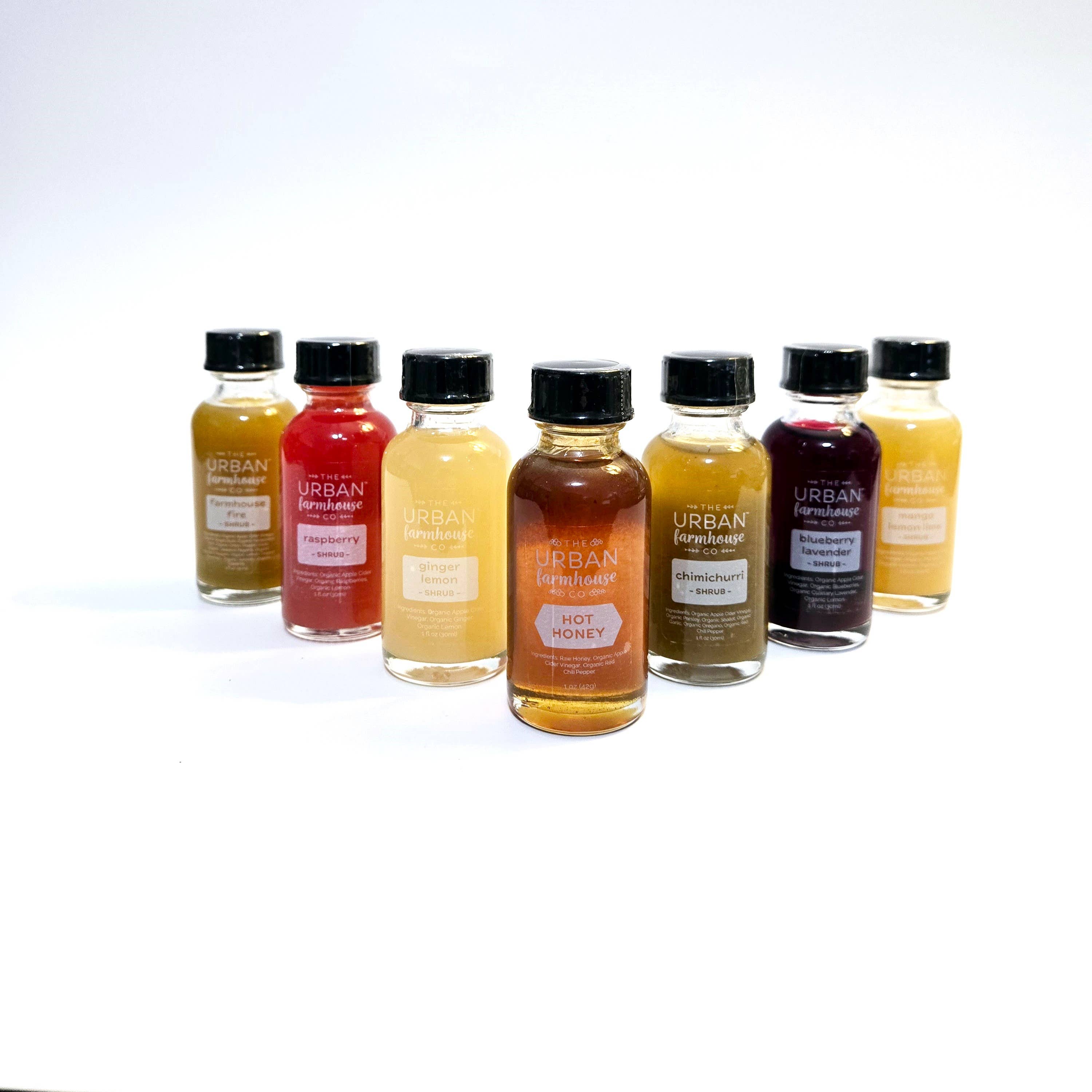 The Urban Farmhouse Co - Wholesale Vinegar - 7 Shot Gift Boxes with Bonus Hot Honey1