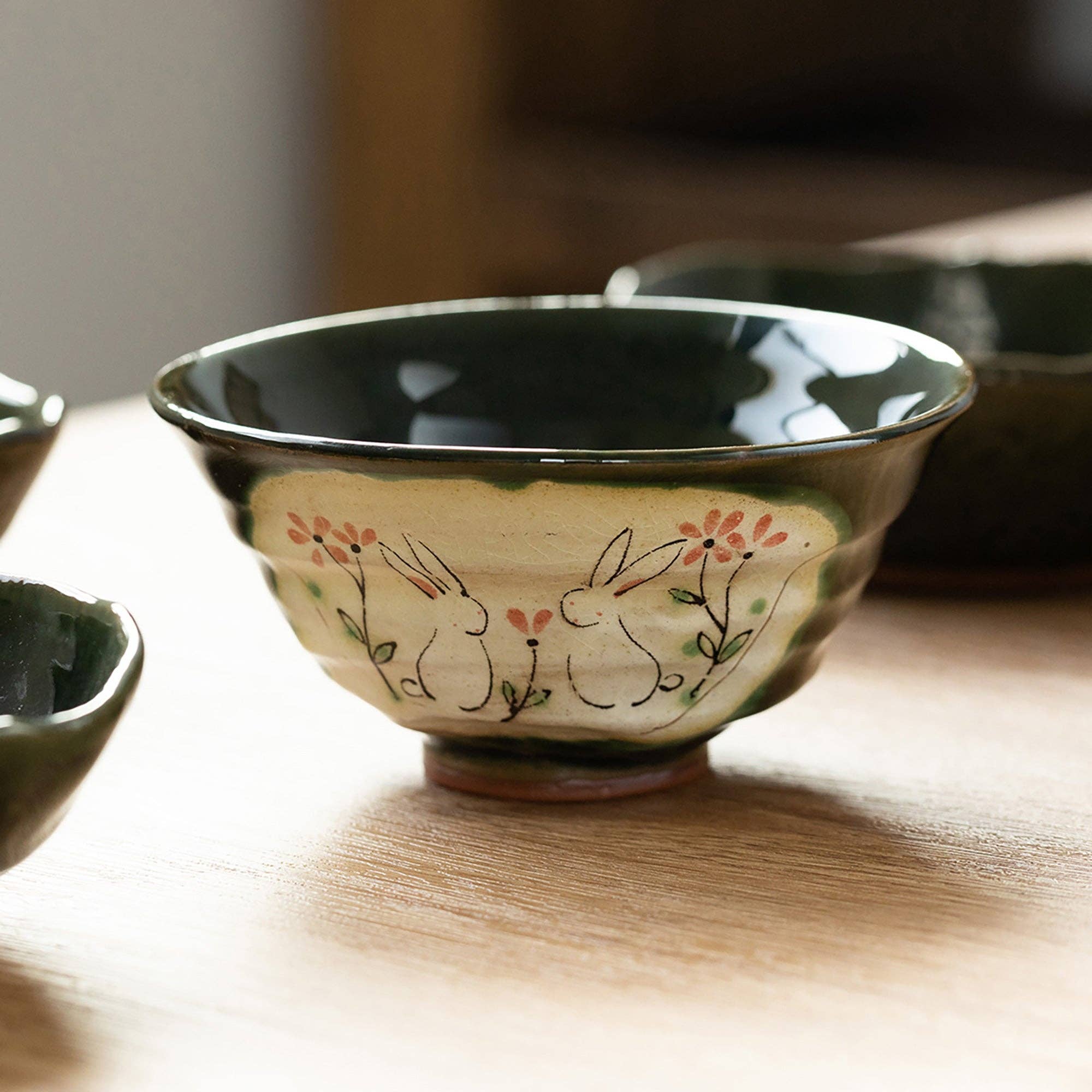 MinoCraft - Vente Bol - Bol Seto-yaki avec motif de lapin Oribe10