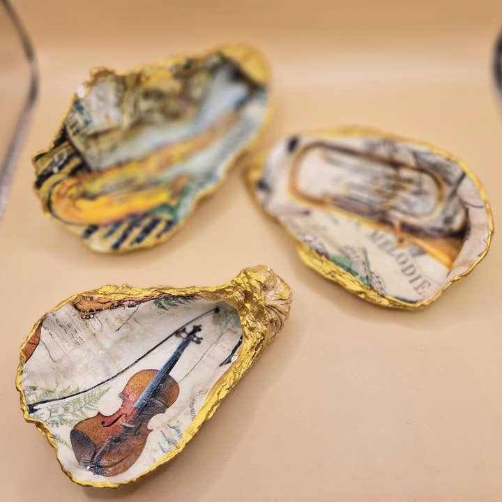 Bee my Oyster - Venta al por mayor Joyero de plato - 3 x Platos de Concha para Instrumentos Musicales Platos para Joyas