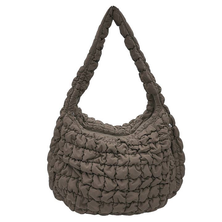 Fashion City - Wholesale Shoulder Bag - Women's - Stylish Puffer Lightweight Shoulder Large Bag