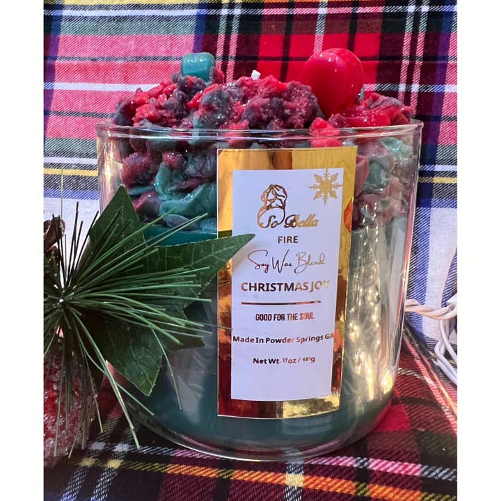 So Bella - Wholesale Jar/Filled Candle - Christmas Joy 17 oz Candle