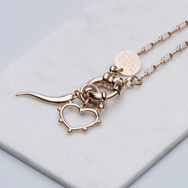 Amulet Necklace | gold plated | made in Italy for wholesale by NINA TRA LE NUVOLE