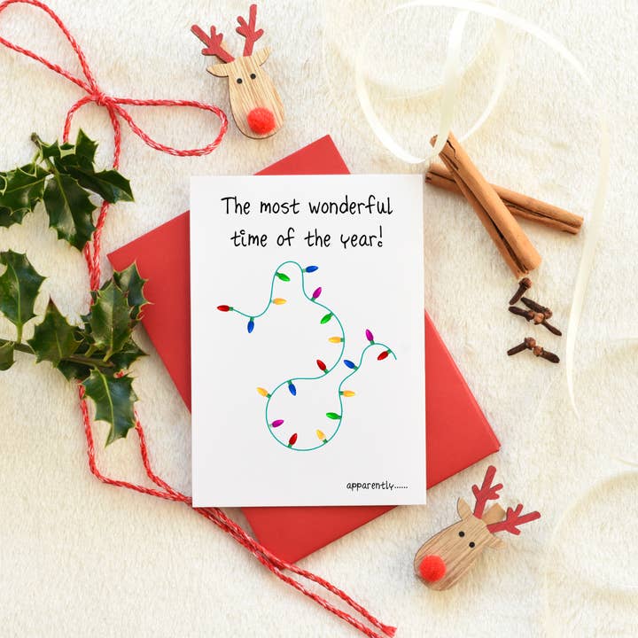 Apparently - Christmas Card for wholesale by Wonky Cards