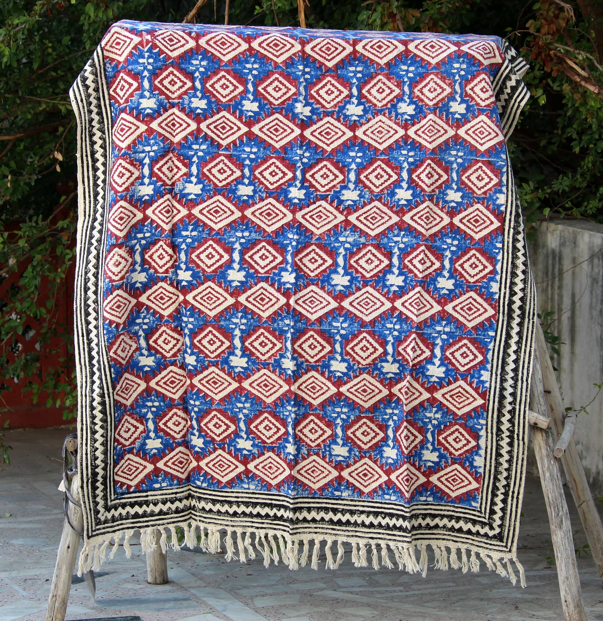 Bhawana Handicrafts - Wholesale Throw blanket - Handmade Mud Cloth Cotton Throw Blanket - Sofa/Beach Cover1