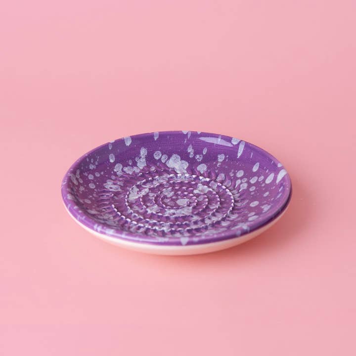 Alfar Tierra Cocida - Wholesale Grater - Ceramic Ginger Grater Plate/AMETHYST Purple