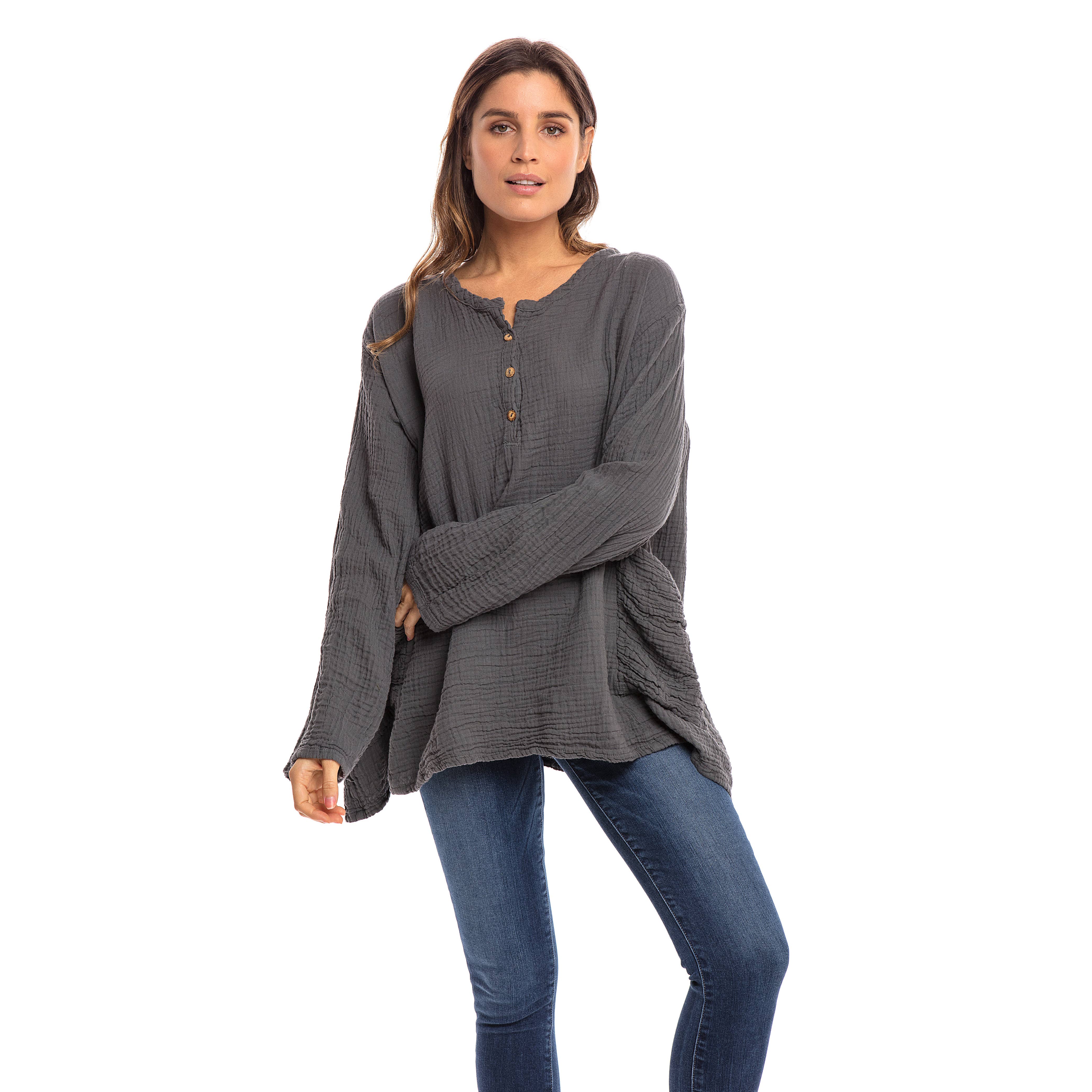 Nusantara Inc. - Wholesale Blouse - Women's - Cooper Henley-05298F4